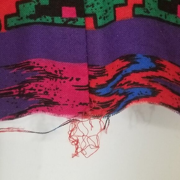 Leslie Lucks Blouse Jacket M Vintage Southwest Aztec Collar Button Up READ - Picture 13 of 16